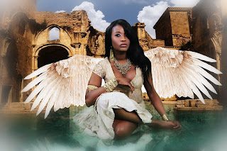 Lady angel on earth representing divine visitation and God’s presence